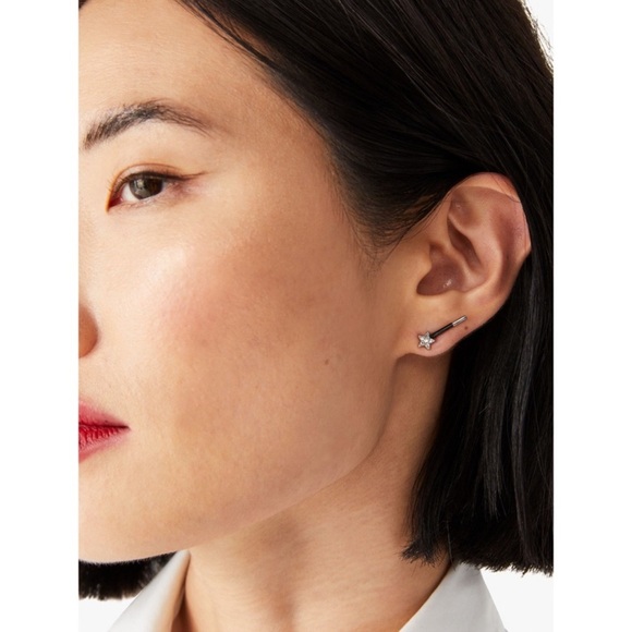 KATE SPADE • Starring Bunny Silver Rabbit Magic Wand Earrings - Picture 5 of 7